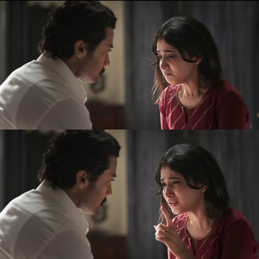 Etharkkum Thunindhavan meme template with Kannabiran (Suriya) with Aadhini (Priyanka Arul Mohan)