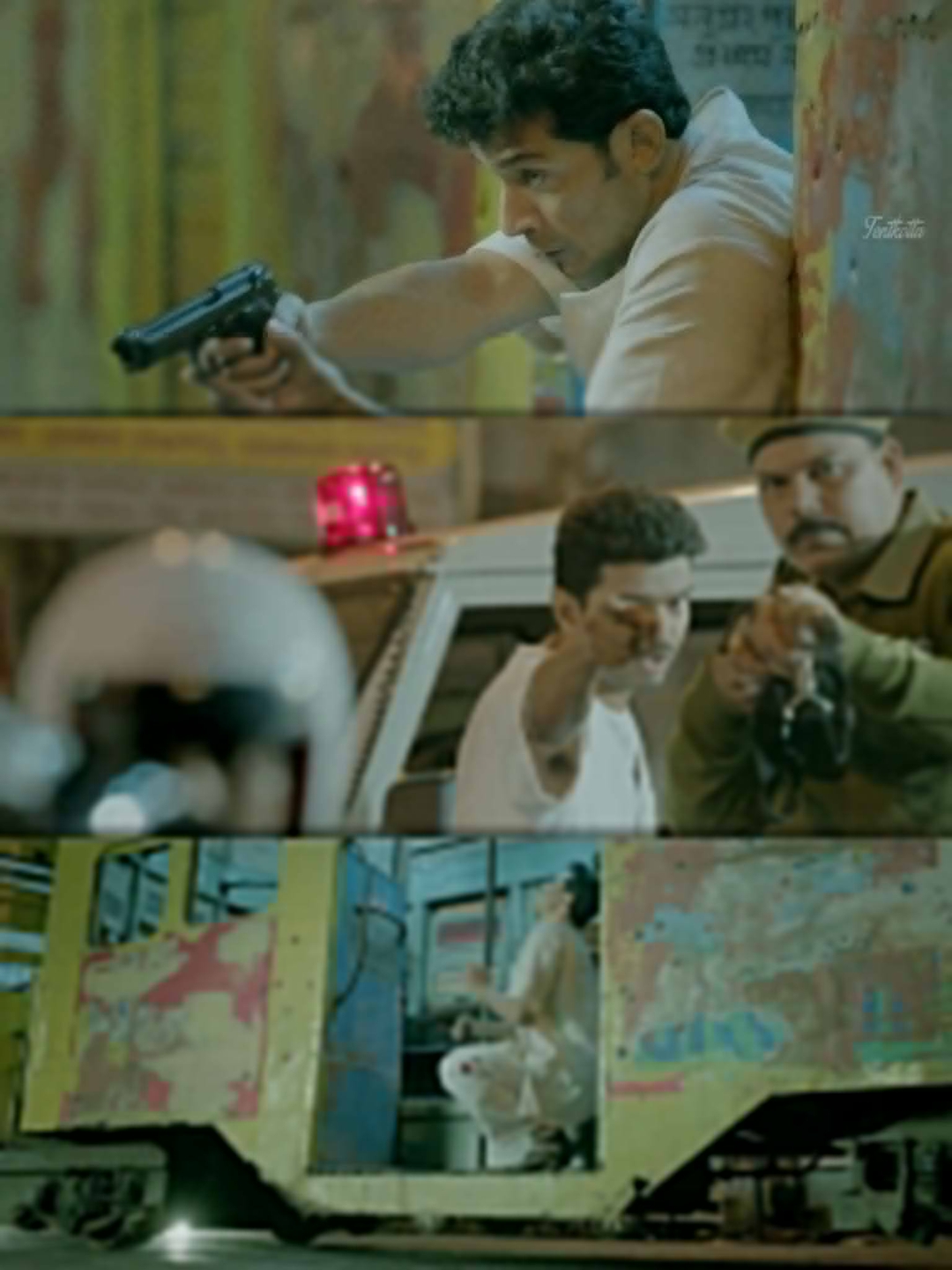 Kaththi meme template with Kathiresan / Jeevanandham (Vijay)