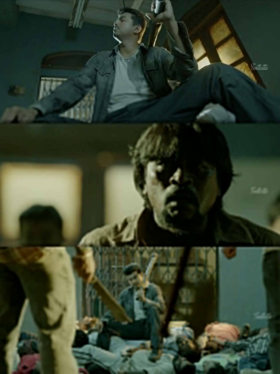 Kaththi meme template with Kathiresan / Jeevanandham (Vijay)
