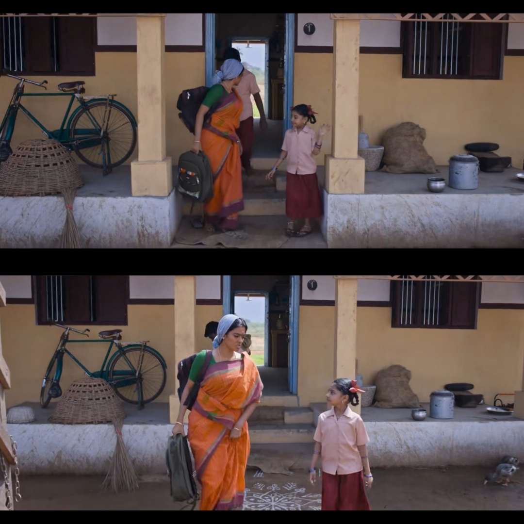 The Great Man meme template with  (Gayathrie Shankar) with Nithya (Manasvi Kottachi)