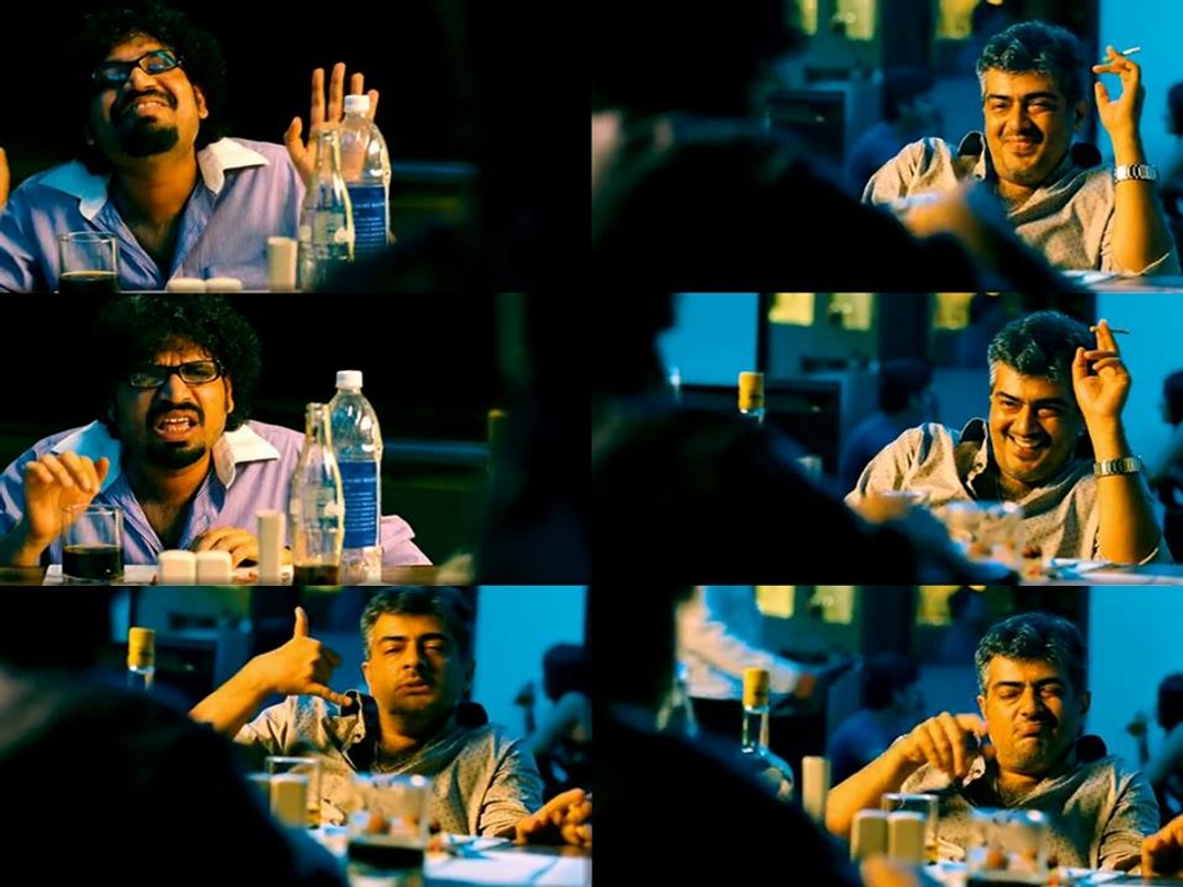 Mankatha meme template with Vinayak Mahadevan (Ajith Kumar)