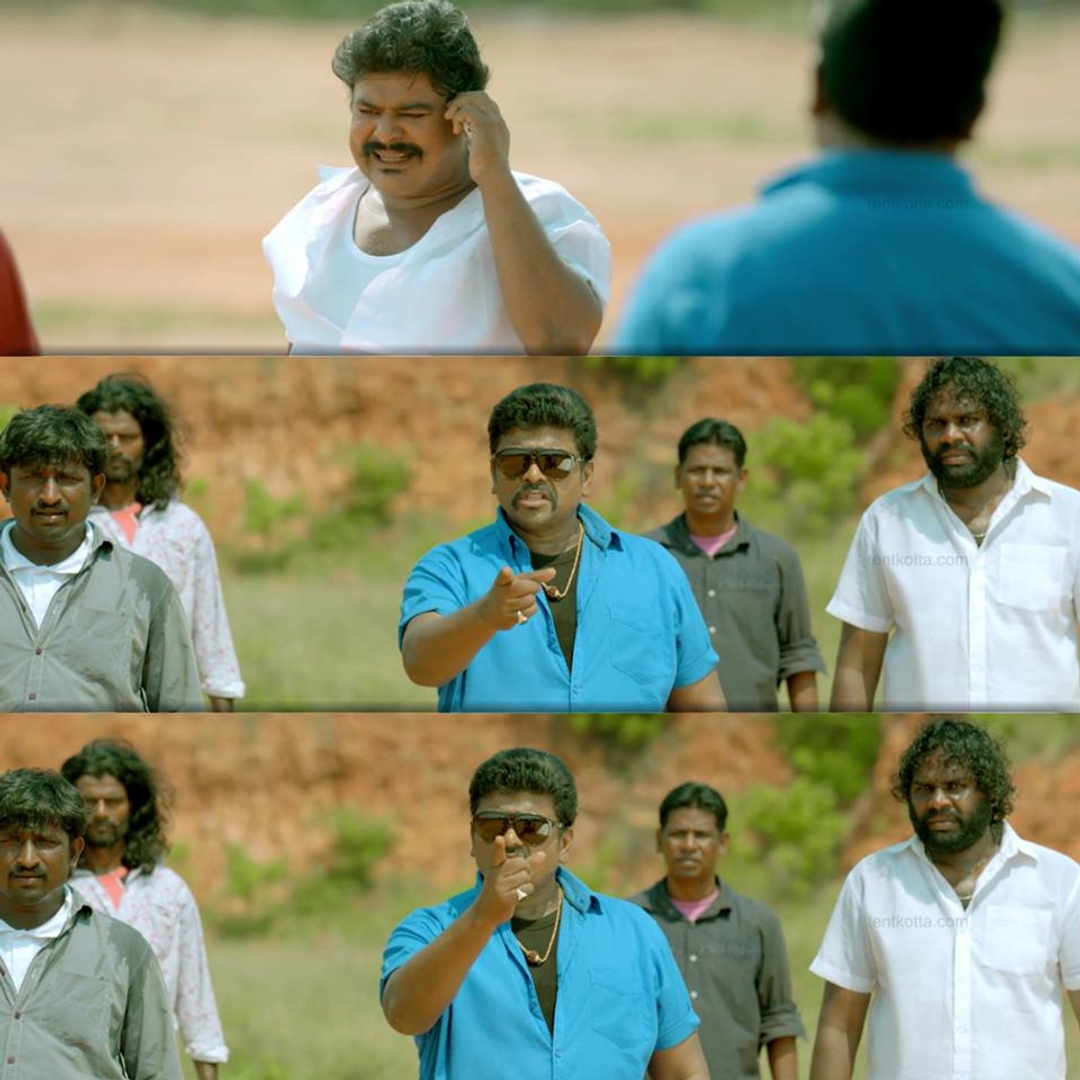 Naanum Rowdydhaan meme template with 'Pondy' Pandi (Vijay Sethupathi) with Killivalavan (R. Parthiban)