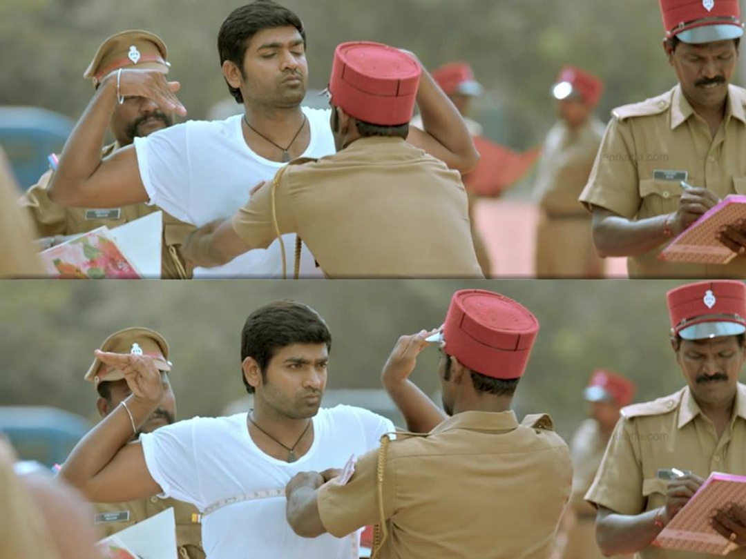 Naanum Rowdydhaan meme template with 'Pondy' Pandi (Vijay Sethupathi)