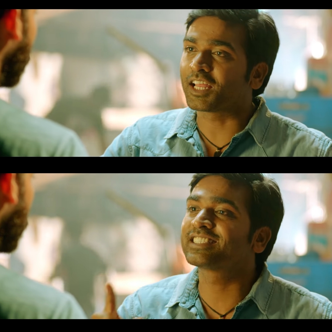 Naanum Rowdydhaan meme template with 'Pondy' Pandi (Vijay Sethupathi)