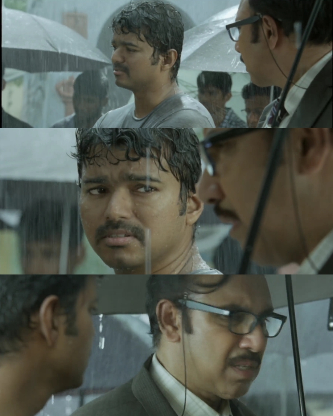 Nanban meme template with Panchavan "Pari" Pariventhan/Kosaksi "Pappu" Pasapugazh (Vijay) with Virumandi Santhanam (Virus) (Sathyaraj)