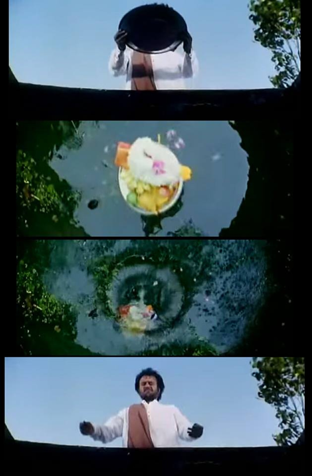 Padayappa meme template with Azhagesan (Senthil) with Padayappa (Rajinikanth)