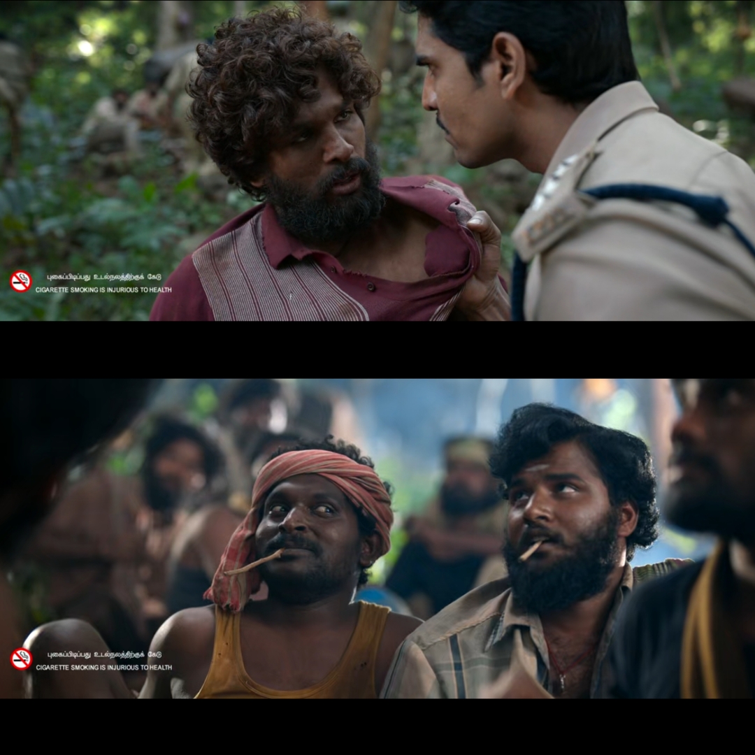 Pushpa: The Rise - Part 1 meme template with Pushpa Raj (Allu Arjun) with Kesava (Jagadeesh Prathap Bandari)