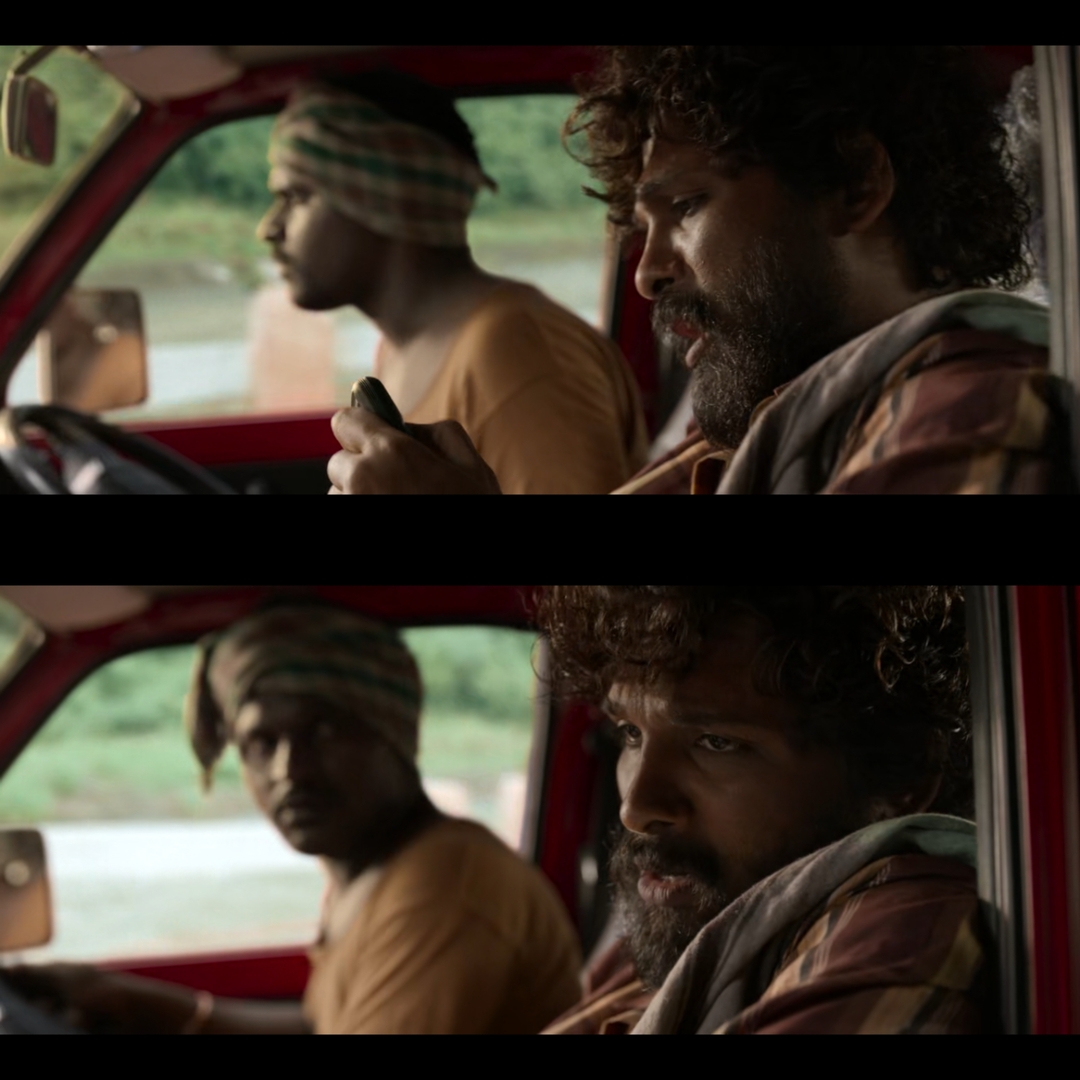 Pushpa: The Rise - Part 1 meme template with Pushpa Raj (Allu Arjun) with Kesava (Jagadeesh Prathap Bandari)