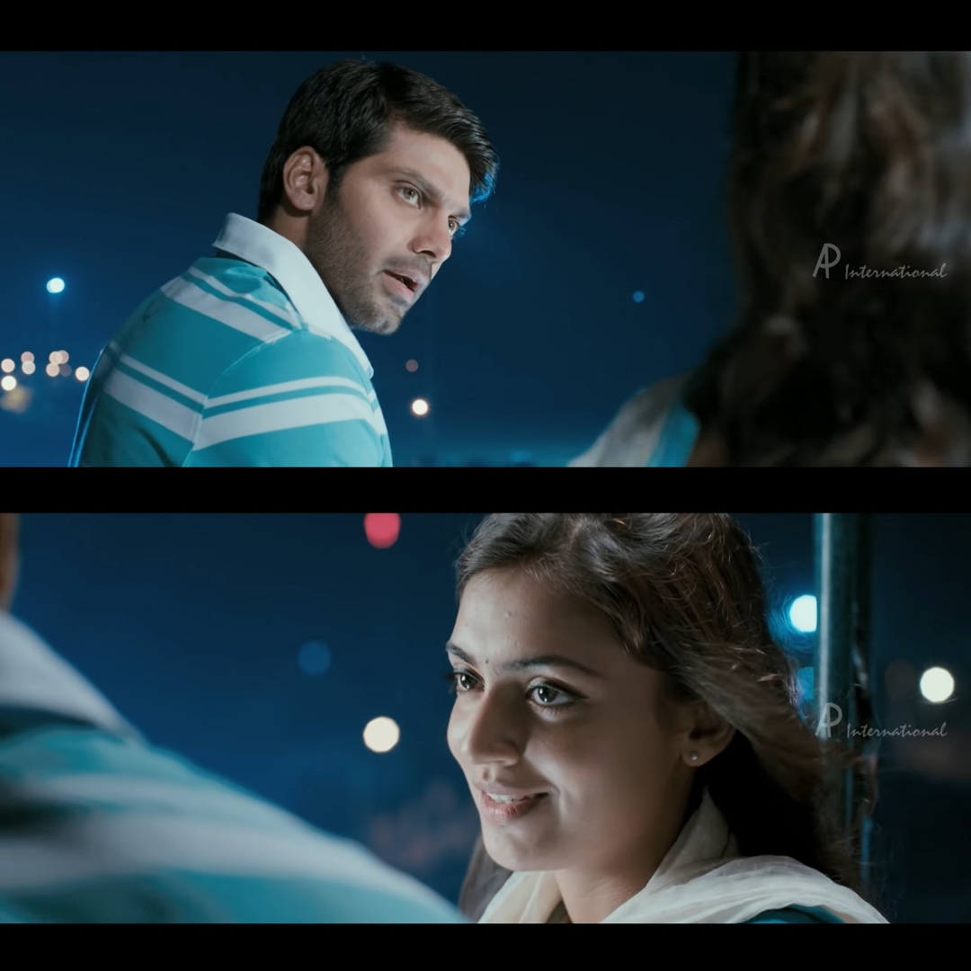 Raja Rani meme template with John (Arya) with Keerthana (Nazriya Nazim Fahadh)