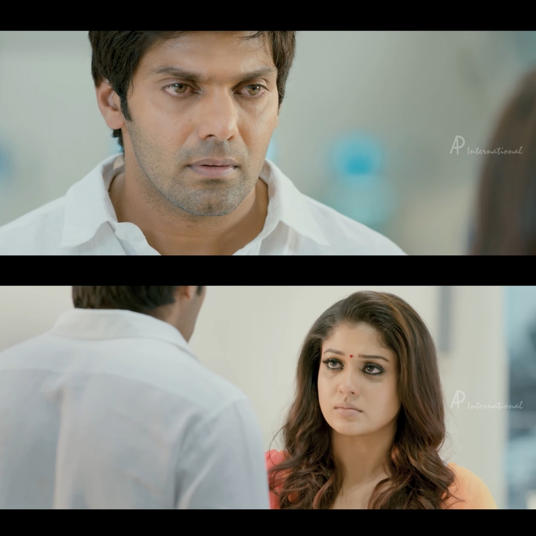 Raja Rani meme template with John (Arya) with Regina (Nayanthara)
