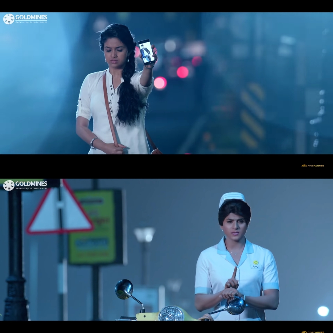 Remo meme template with 'Siva' Sivakarthikeyan / Regina 'Remo' Motwani (Sivakarthikeyan) with Dr. Kavya (Keerthy Suresh)