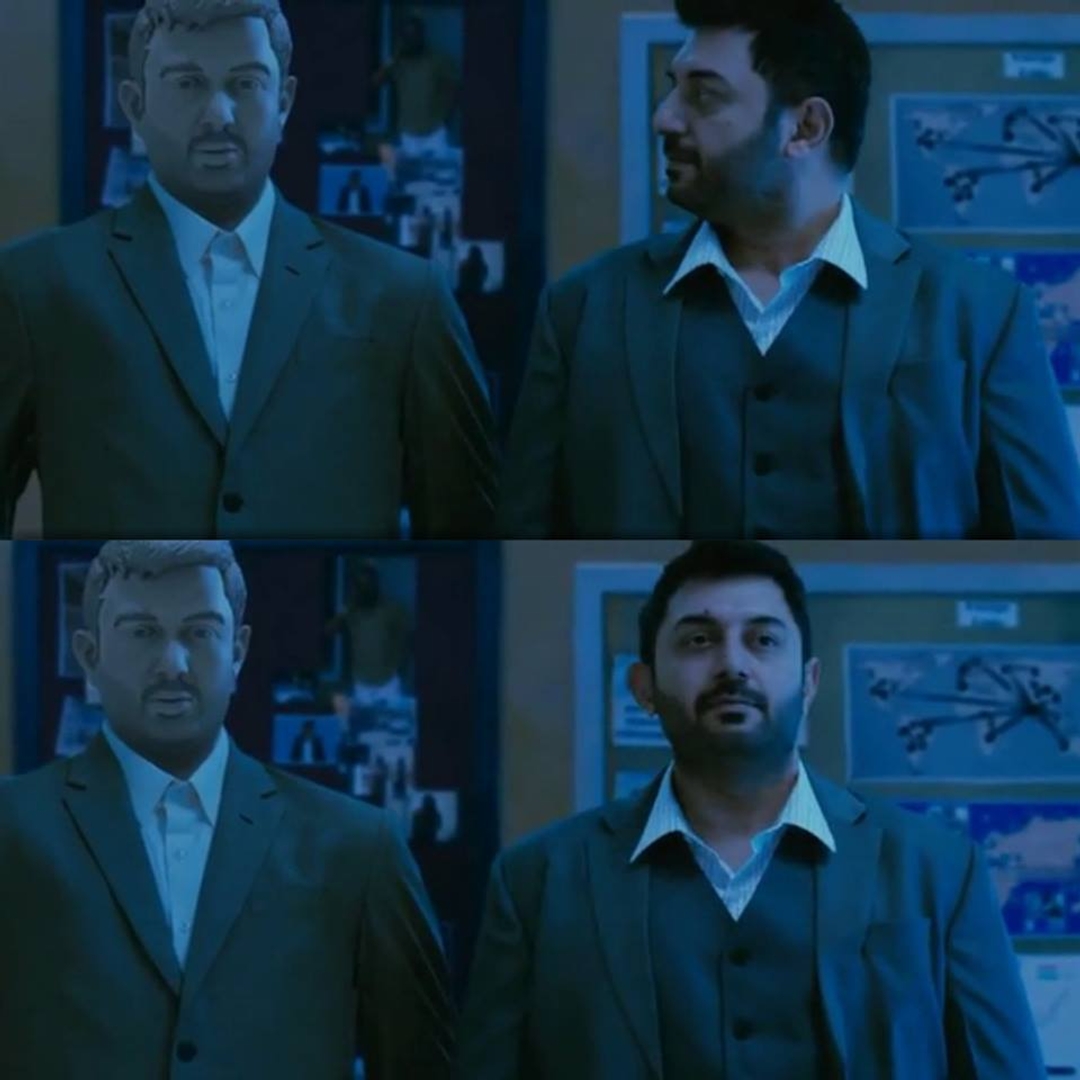 Thani Oruvan meme template with Dr. Siddharth Abhimanyu (Arvind Swamy)