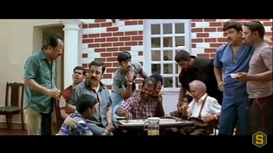 Vasool Raja MBBS meme template with Rajaraman Venkatraman (Vasool Raja) (Kamal Haasan) with Vatti (Prabhu) with Professor Margabandhu (Crazy Mohan) with Amit (Karunas) with Margabandhu's father (Kaaka Radhakrishnan)