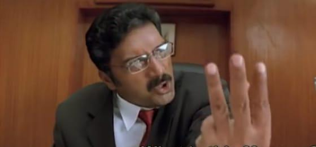 Vasool Raja MBBS meme template with Dr. Vishwanathan (Prakash Raj)