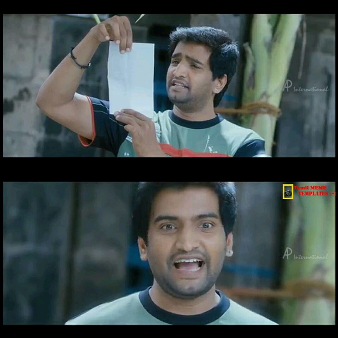 Velayudham meme template with Velayudham (Vijay) with Speed (Santhanam)
