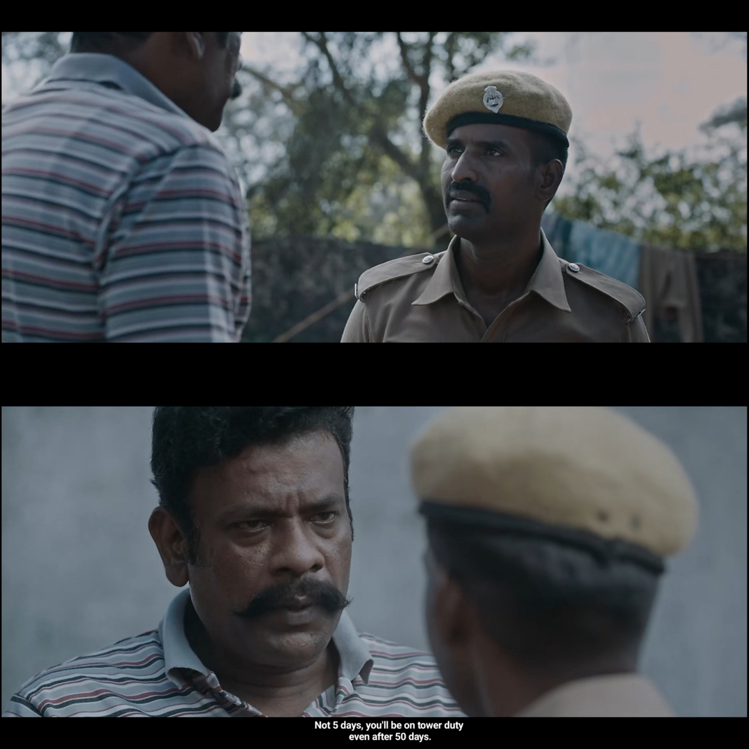 Viduthalai: Part I meme template with Kumaresan (Soori) with  (Tamizh)