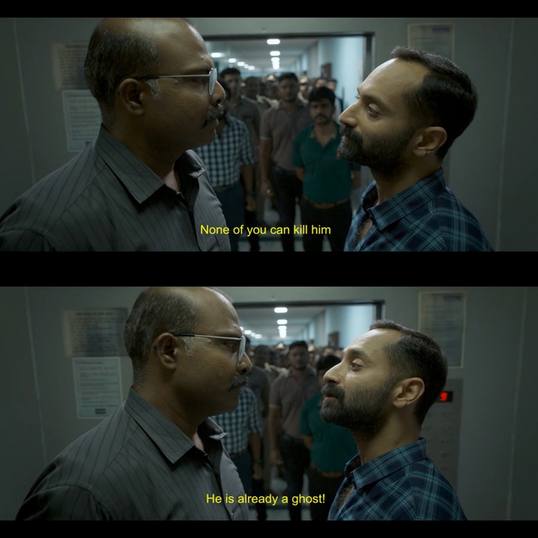 Vikram meme template with Amar (Fahadh Faasil) with Police Chief Jose (Chemban Vinod Jose)