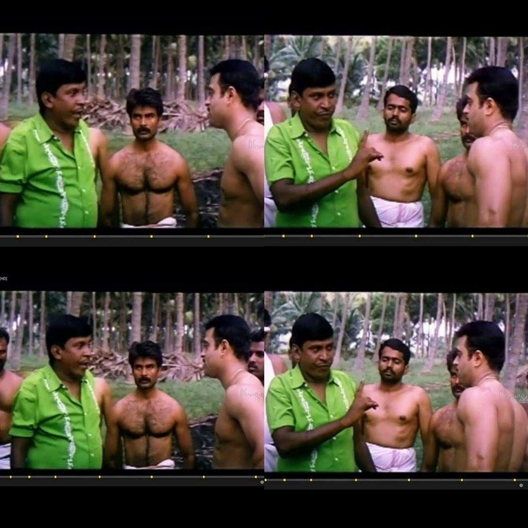 Winner meme template with Kaipillai (Vadivelu) with Kattadurai (Riyaz Khan)