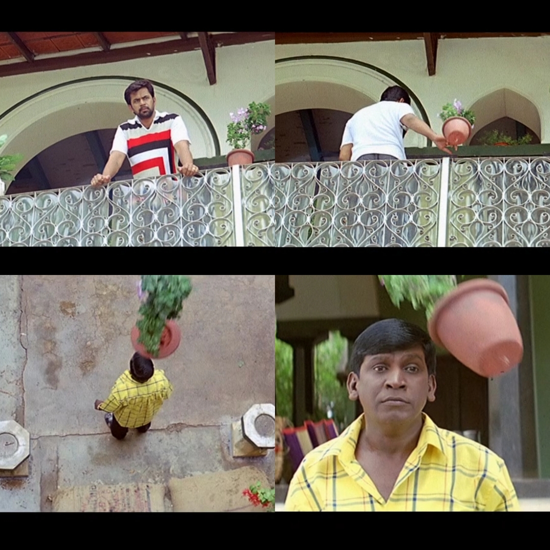 Aanai meme template with  (Arjun Sarja) with  (Vadivelu)