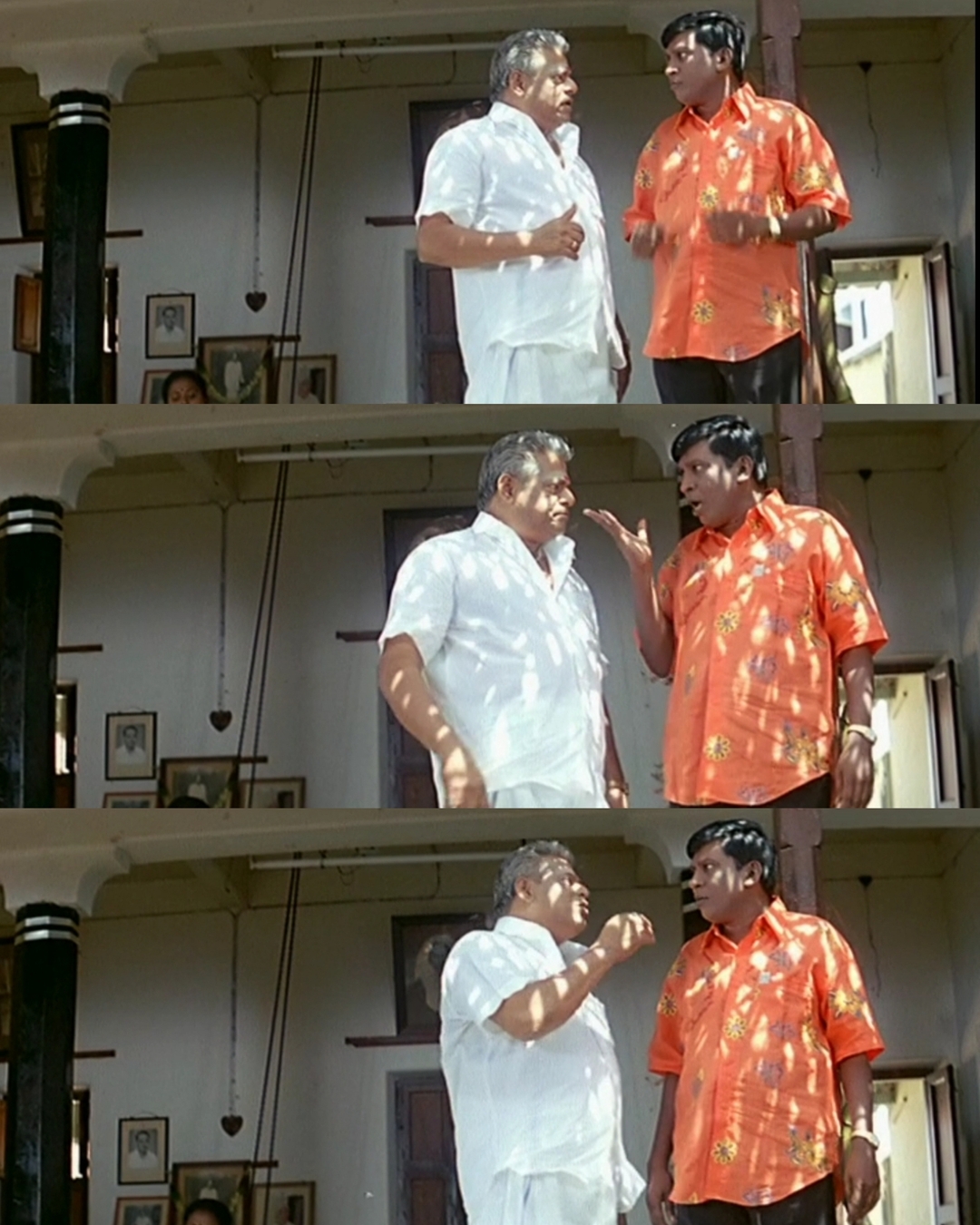 Aanai meme template with  (Vadivelu) with  (Delhi Ganesh)