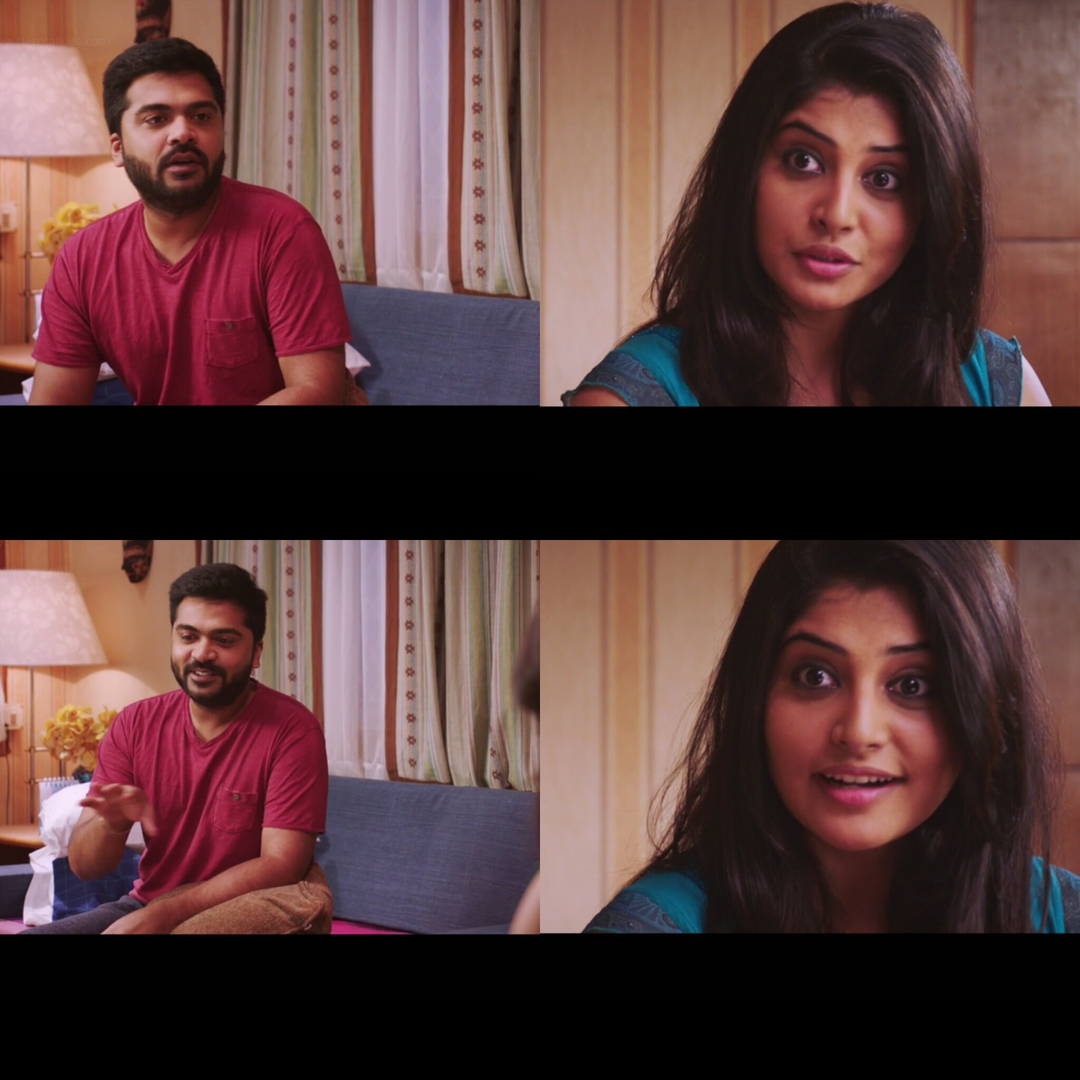 Achcham Yenbadhu Madamaiyada meme template with Rajnikanth (Silambarasan) with Leela (Manjima Mohan)