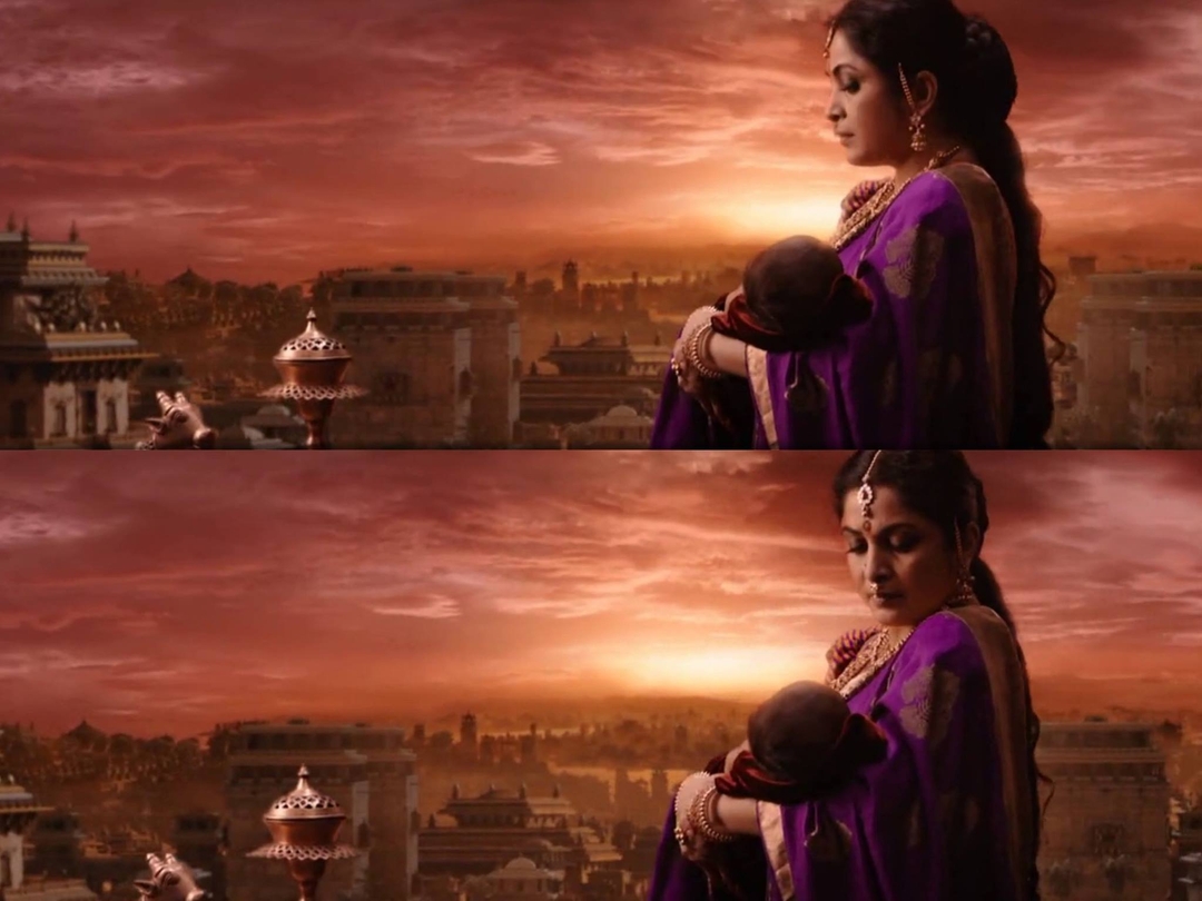 Bāhubali: The Beginning meme template with Sivagami (Ramya Krishnan)