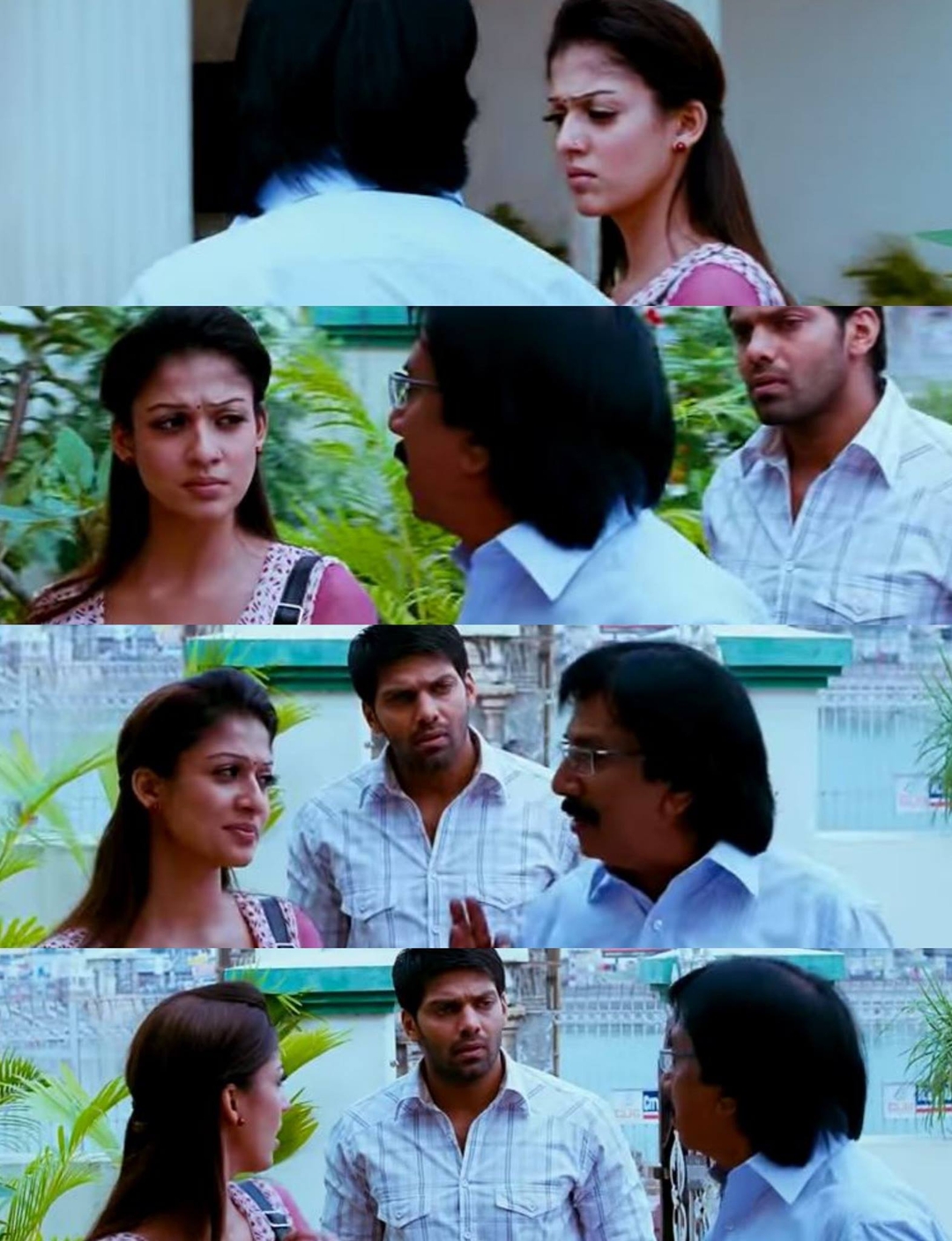 Boss Engira Baskaran meme template with Bhaskaran (Arya) with Nallathambi (Santhanam)