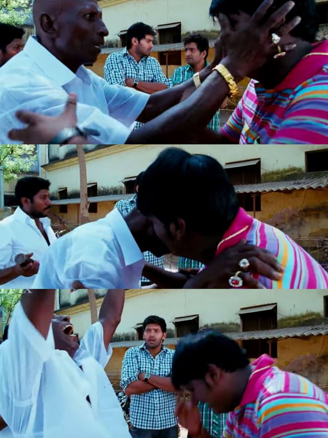 Boss Engira Baskaran meme template with Bhaskaran (Arya) with Nallathambi (Santhanam)