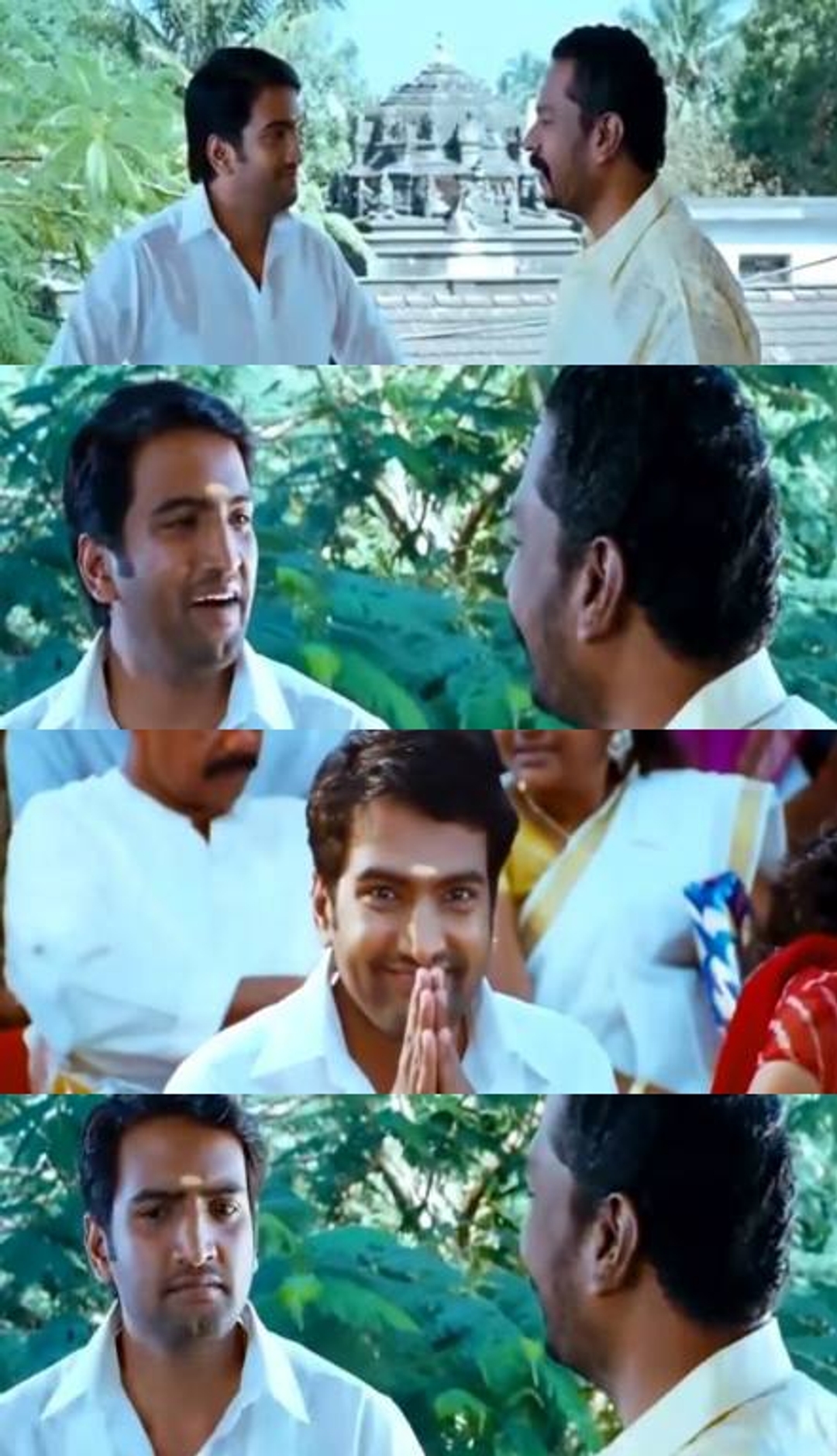 Boss Engira Baskaran meme template with Bhaskaran (Arya) with Nallathambi (Santhanam)