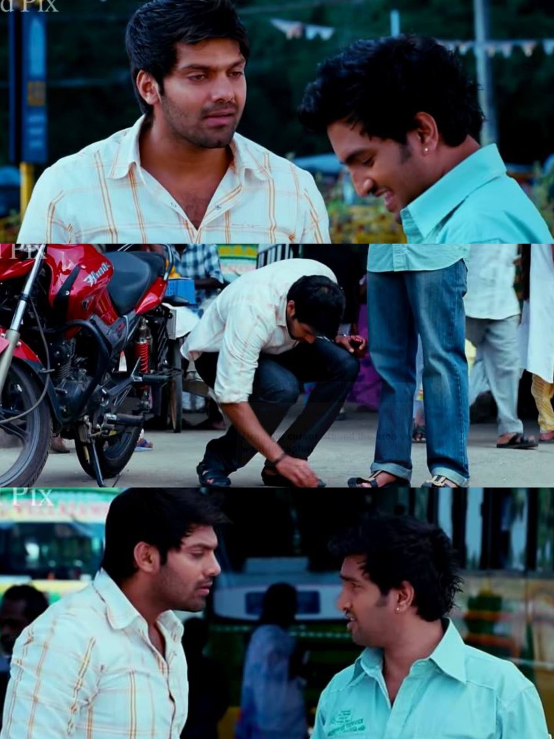 Boss Engira Baskaran meme template with Bhaskaran (Arya) with Nallathambi (Santhanam)