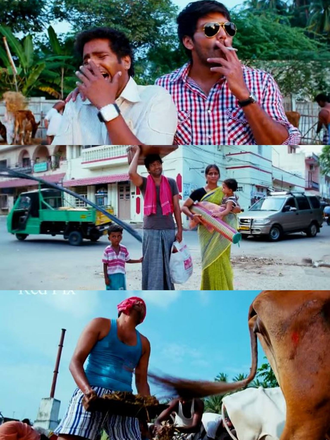 Boss Engira Baskaran meme template with Bhaskaran (Arya) with Nallathambi (Santhanam)