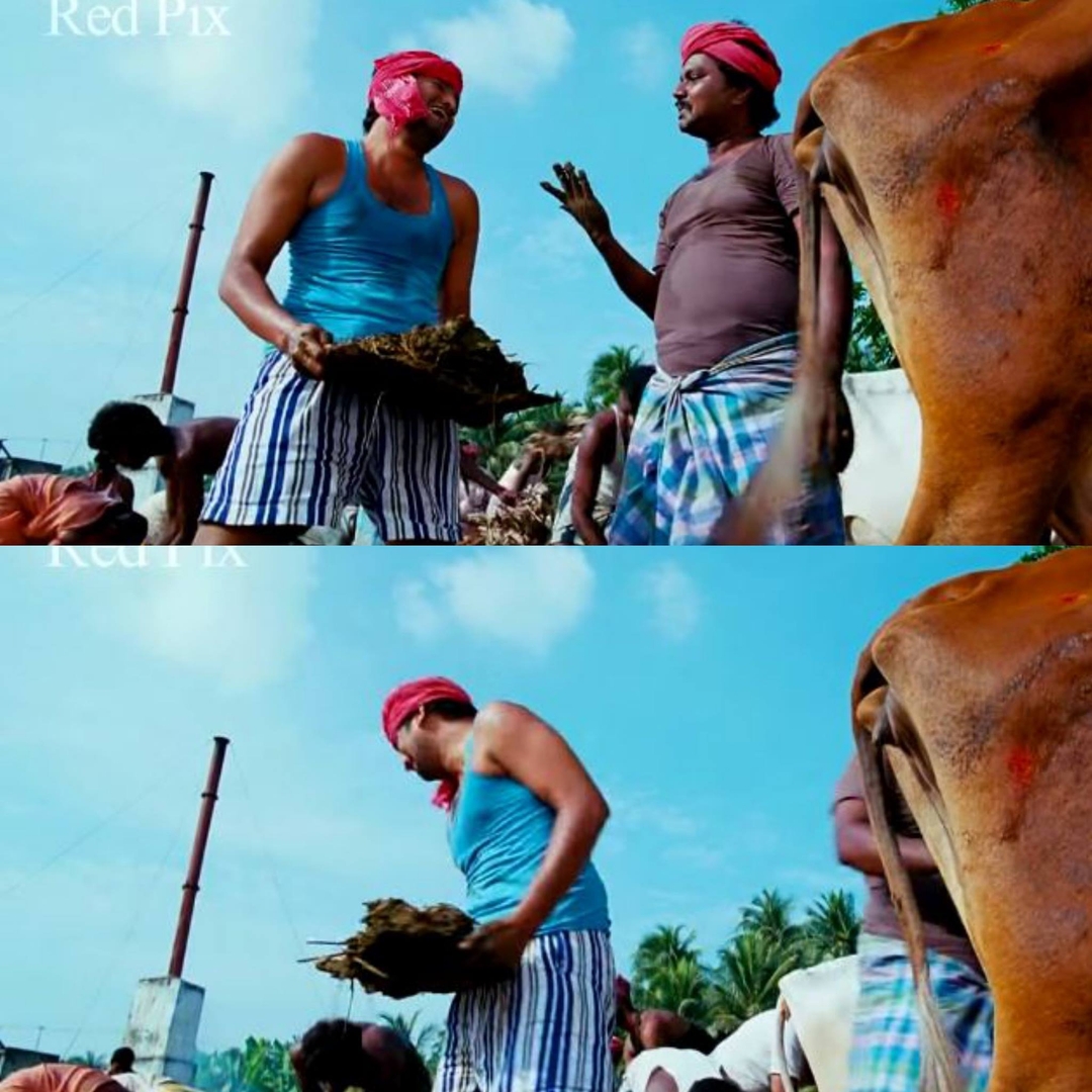 Boss Engira Baskaran meme template with Bhaskaran (Arya) with Nallathambi (Santhanam)