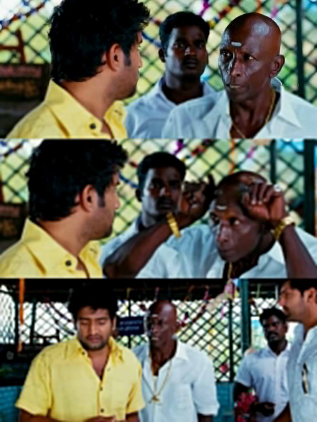 Boss Engira Baskaran meme template with Bhaskaran (Arya) with Nallathambi (Santhanam)