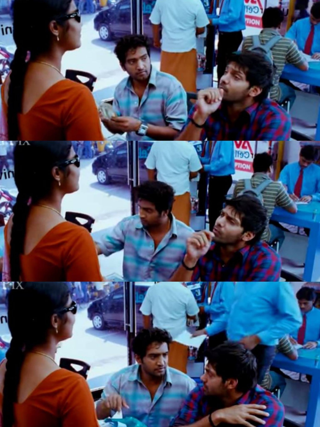 Boss Engira Baskaran meme template with Bhaskaran (Arya) with Nallathambi (Santhanam)