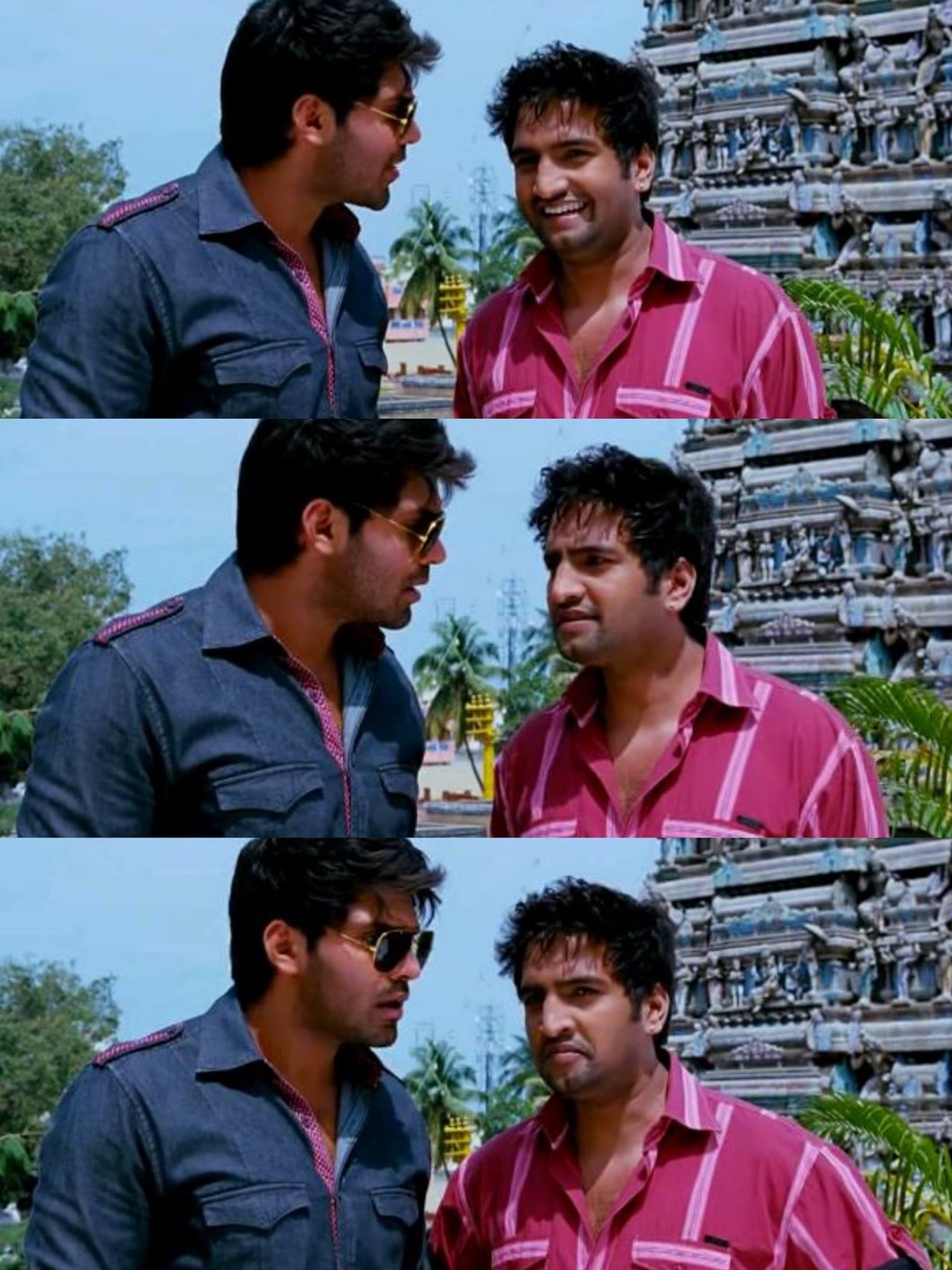 Boss Engira Baskaran meme template with Bhaskaran (Arya) with Nallathambi (Santhanam)