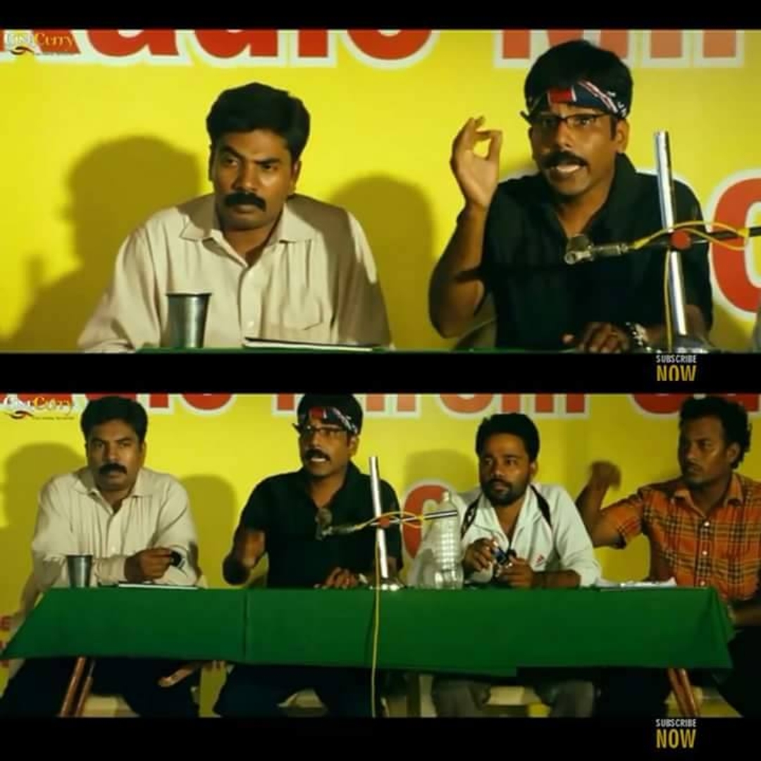 Chennai 600028 meme template with Commentator (Badava Gopi)