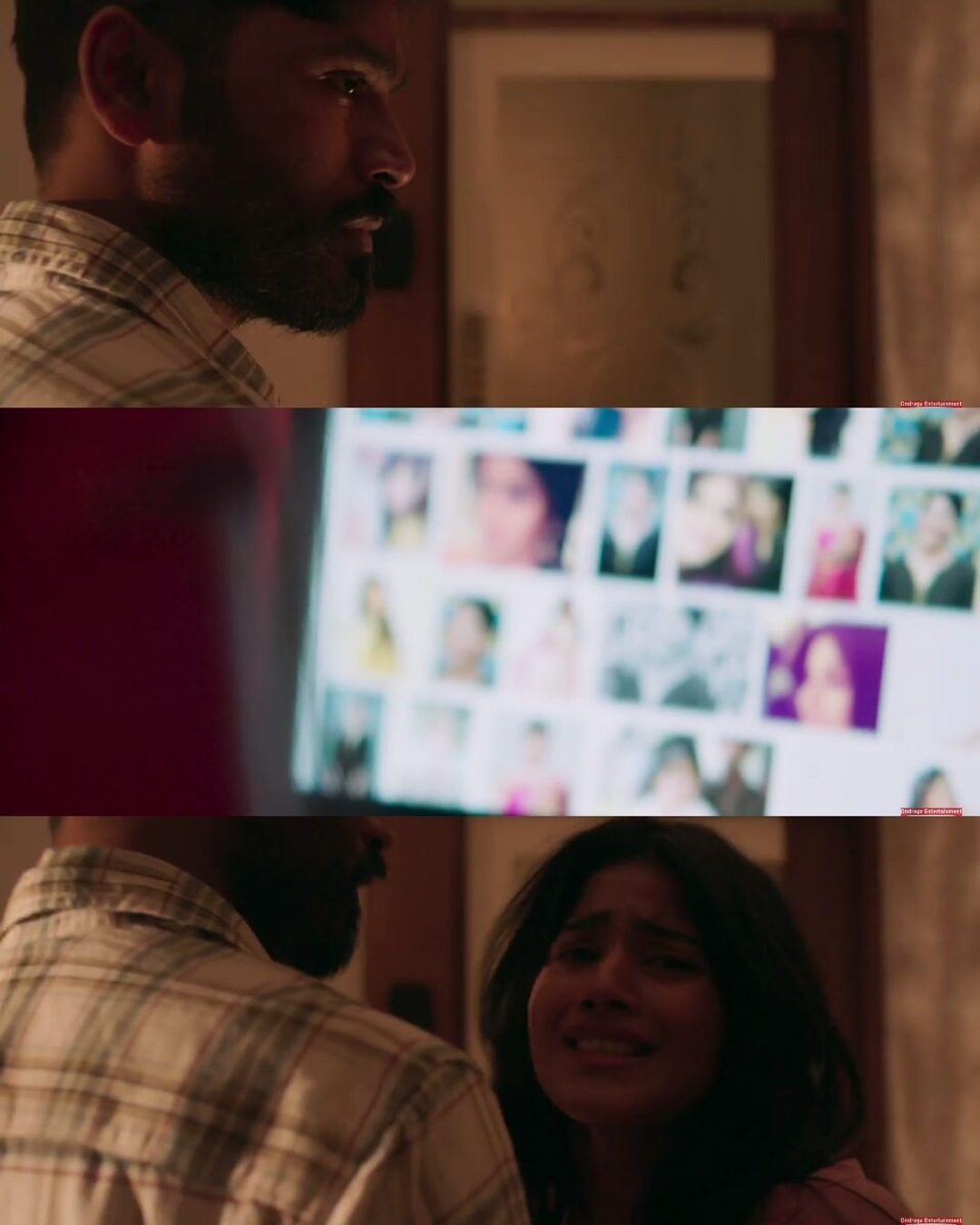 Enai Noki Paayum Thota meme template with Raghu (Dhanush) with Lekha Subramaniyam (Megha Akash)