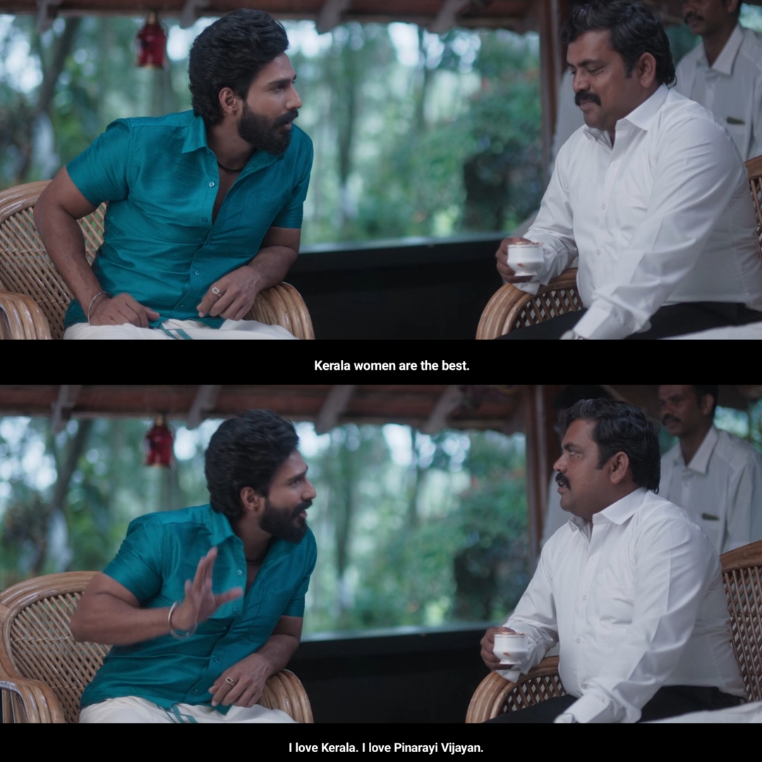 Gatta Kusthi meme template with Veera (Vishnu Vishal) with  (Kaali Venkat)