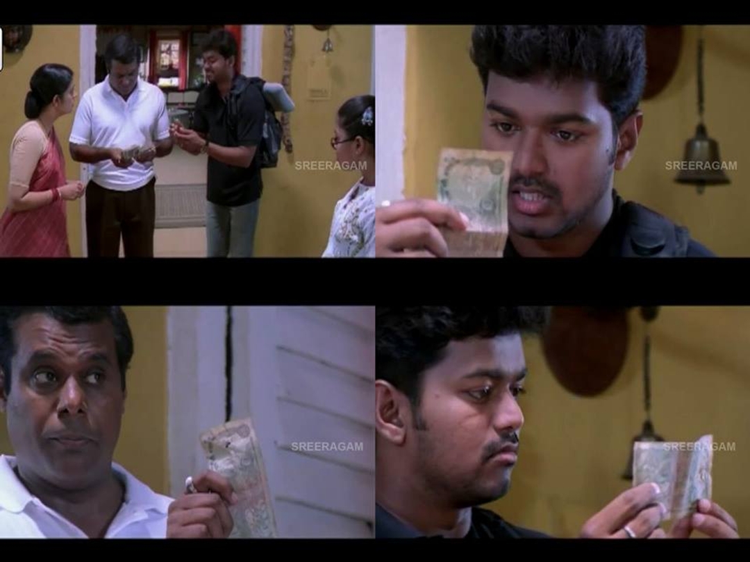 Ghilli meme template with Saravanavelu (Vijay) with Muthupandi (Prakash Raj)