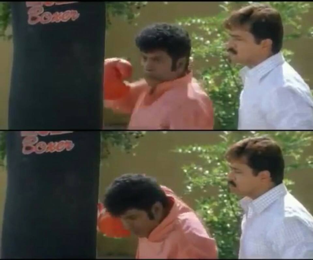 Giri meme template with Veerabhaagu (Vadivelu) with Giri (Arjun Sarja)