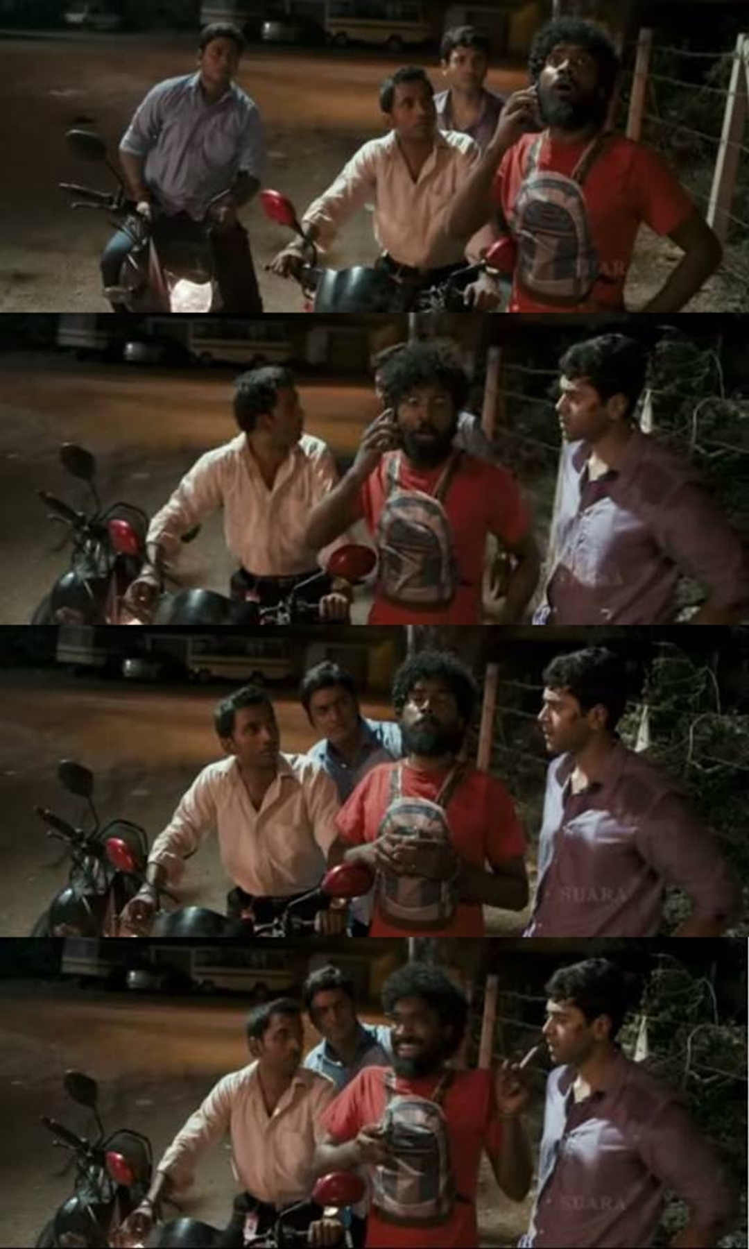 Idharkuthane Aasaipattai Balakumara meme template with Kumaravel (Sumar Moonji Kumar) (Vijay Sethupathi) with Balakrishnan (Bala) (Ashwin Kakumanu)