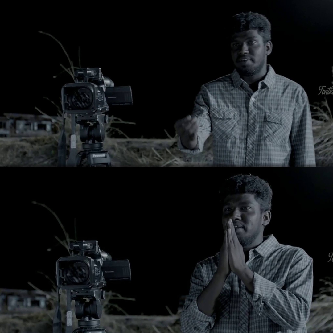 Kaththi meme template with Kathiresan / Jeevanandham (Vijay)