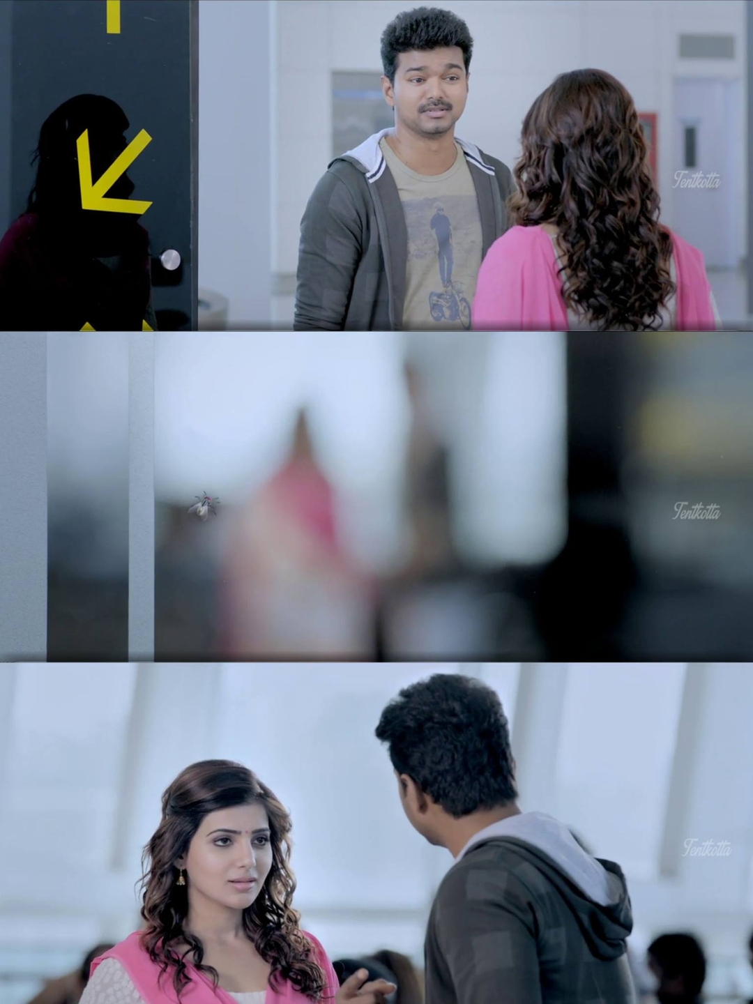 Kaththi meme template with Kathiresan / Jeevanandham (Vijay)