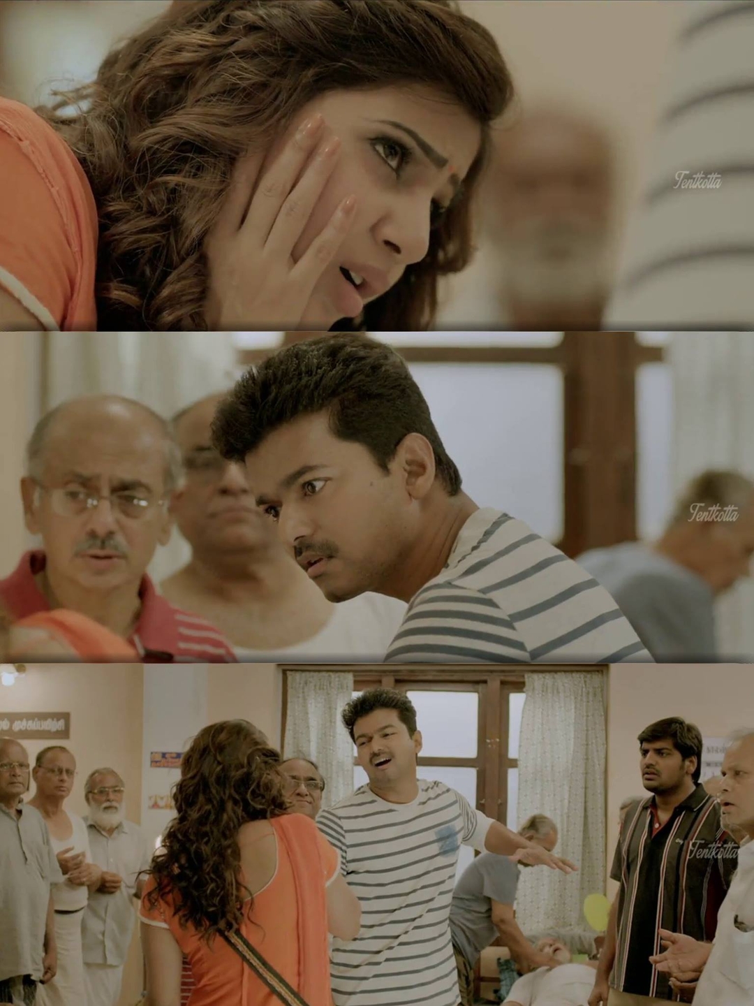 Kaththi meme template with Kathiresan / Jeevanandham (Vijay)