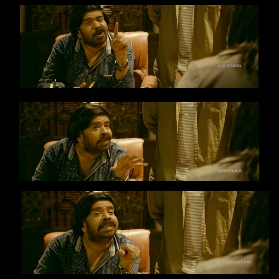 Kavan meme template with Tilak (Vijay Sethupathi) with Malar (Madonna Sebastian)