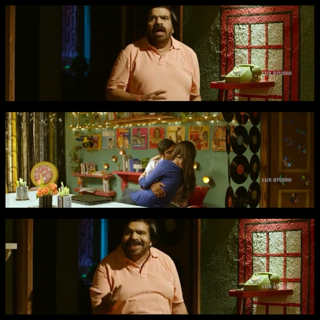 Kavan meme template with Tilak (Vijay Sethupathi) with Malar (Madonna Sebastian)