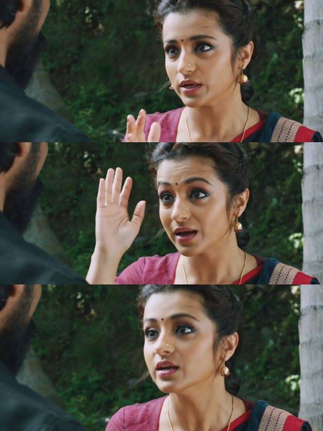 Kodi meme template with Kodi & Anbu (Dhanush) with Rudhra (Trisha Krishnan) with Malathi (Anupama Parameswaran)