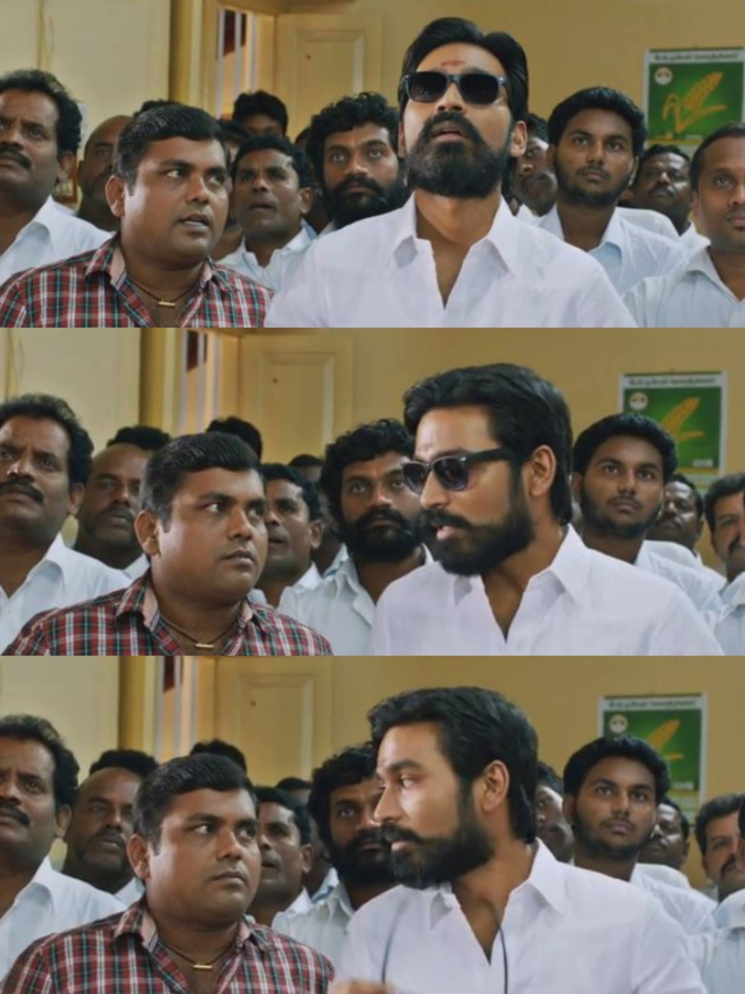 Kodi meme template with Kodi & Anbu (Dhanush) with Rudhra (Trisha Krishnan) with Malathi (Anupama Parameswaran)