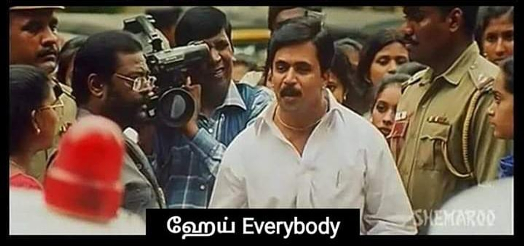 Mudhalvan meme template with Pughazhendhi Narayanan (Arjun Sarja)