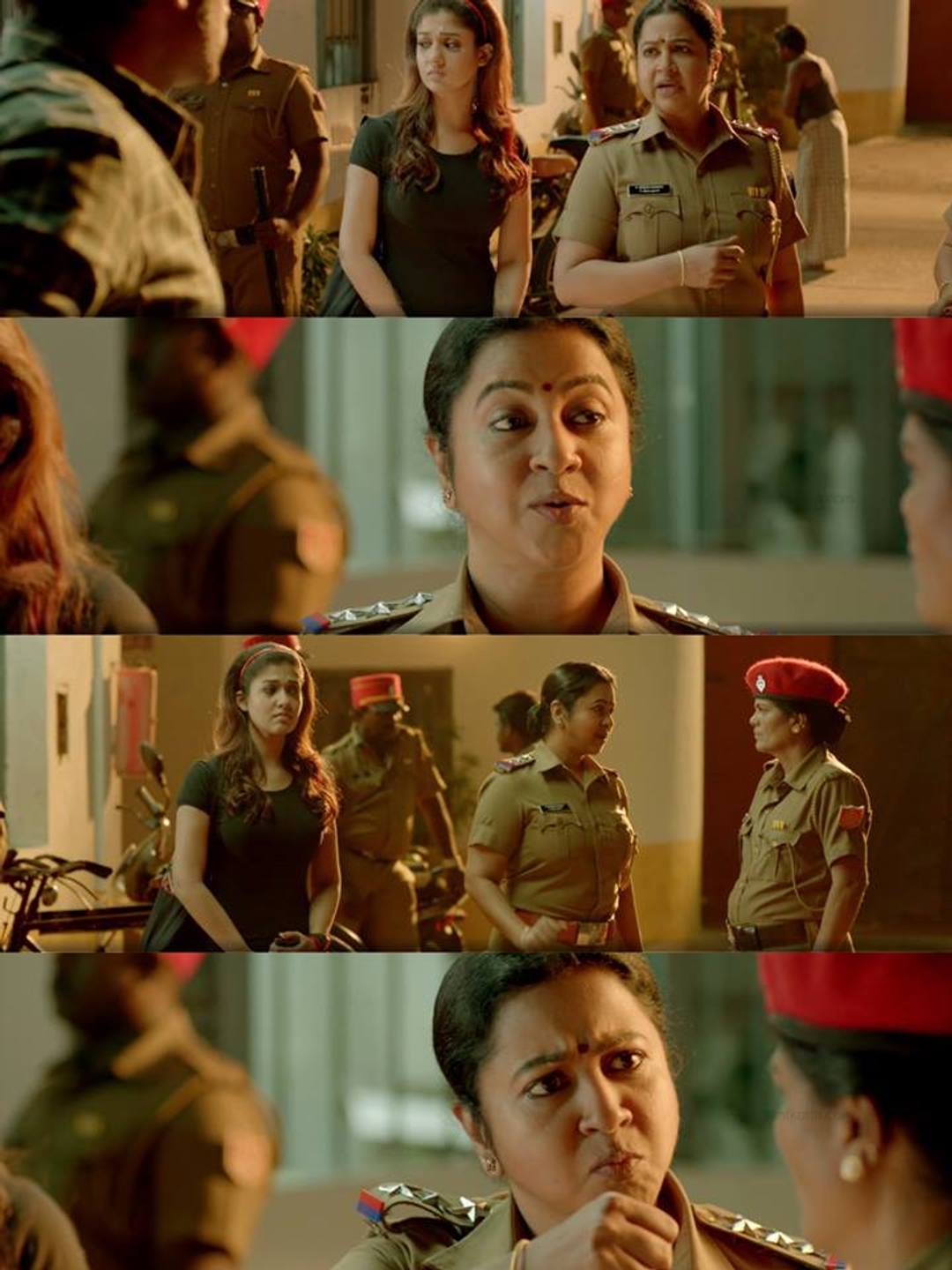 Naanum Rowdydhaan meme template with 'Pondy' Pandi (Vijay Sethupathi) with Inspector Meenakumari (Radhika Sarathkumar)